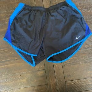 Nike Dri Fit Running shorts, size M with underwear Black/blue
